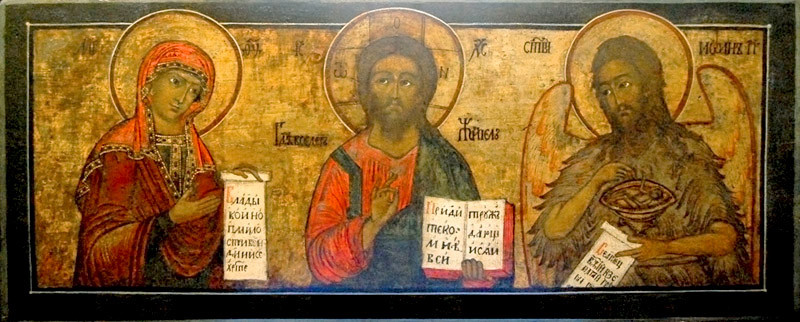 Икона  «Трёхфигурный Деисусный чин» 