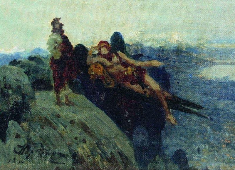 Искушение Христа. Эскиз к картине «Иди за мной, Сатано» 